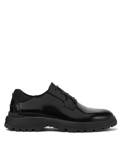 versace collection patent leather derby shoes|Versace Patent Leather Derby Shoes .